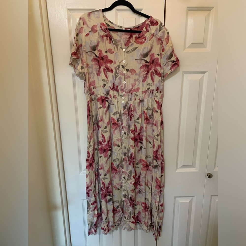 Floral Button-Down Maxi Dress